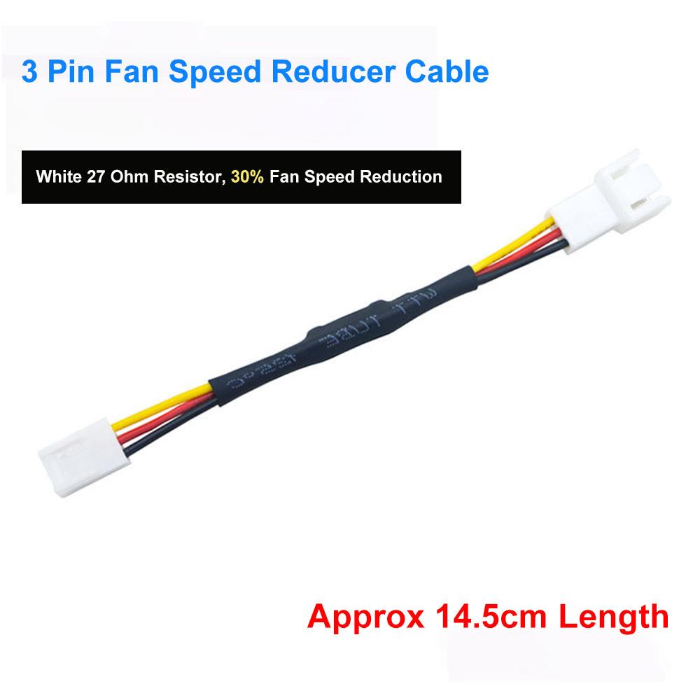 4 Pin PWM Fan Resistor Cable CPU Chassis Fan Speed Reducer 4Pin Male to Female Extension Cable Reduce Fan Speed Noise
