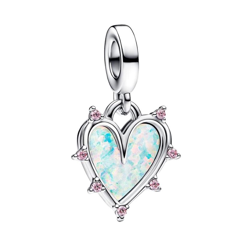 Оригинальные медные шармы «Синяя звезда», цветы, бабочки, сердца, бусины-медузы для ожерелья, браслета «сделай сам», подарок, ювелирные изделия