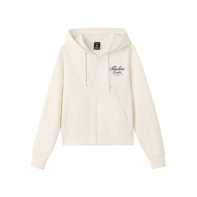 Skechers Skech-Sweats Коллекция Нового года Осень/Зима 25 Мягкая, приятная к коже куртка с капюшоном и длинными рукавами Женские куртки L126W015-01B4