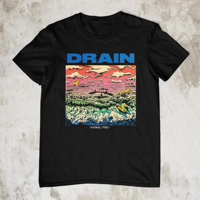 НОВАЯ Drain California Проклятая Футболка с коротким рукавом Черная Все размеры Подарок для фаната OM121