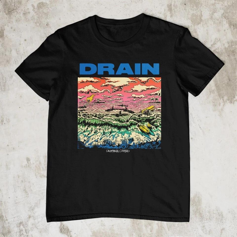 NEW Drain California Cursed Short Sleeve Black All Size Gift Fan T-shirt Tops Tees Unisex OM121