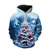 Cross-border Spring and Autumn Christmas 3D Digital Printing Men's Loose Hoodie Sweatshirt Couple Sweatshirt Foreign Trade