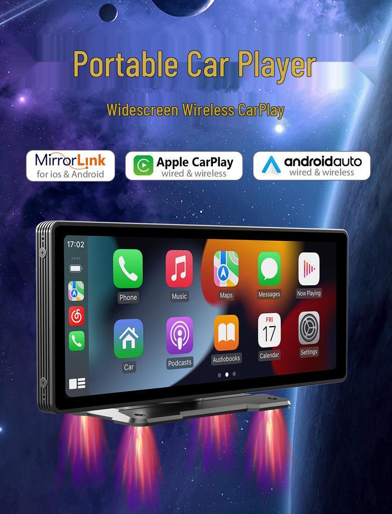 10.26-Inch Portable Car MP5 Player with Multifunctional Carplay and Navigation