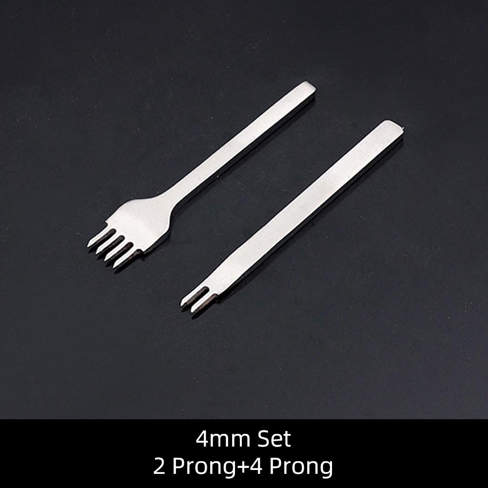 3/4/5/6mm Spacing Punch Tool For Leather Hole Punches Tool Lacing Stitching Sewing DIY Leather Craft Tools 1/2/4/6 Prong