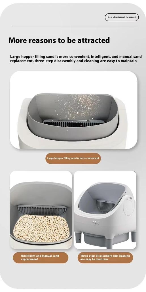 Hot promotion 11L Large Capacity Smart App Control Open-top Automatic cat - Box Basin with Dual Safety Sensors Self Cleaning