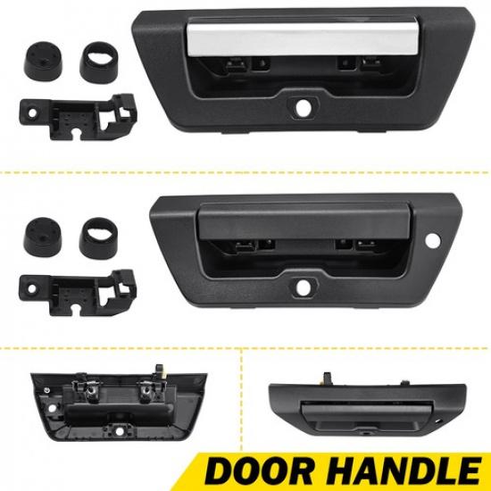 Rear Tailgate Handle&Bezel Door Handle W/Camera Hole For Ford 2015-2018 F-150