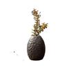 Gilt Zen Retro Pottery Vase for Dried Flower Arrangements - Small Ceramic Ornament