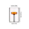 Glass Art Candle Cup Candlestick Ambience Transparent Windproof Ornaments DIY Home Decor