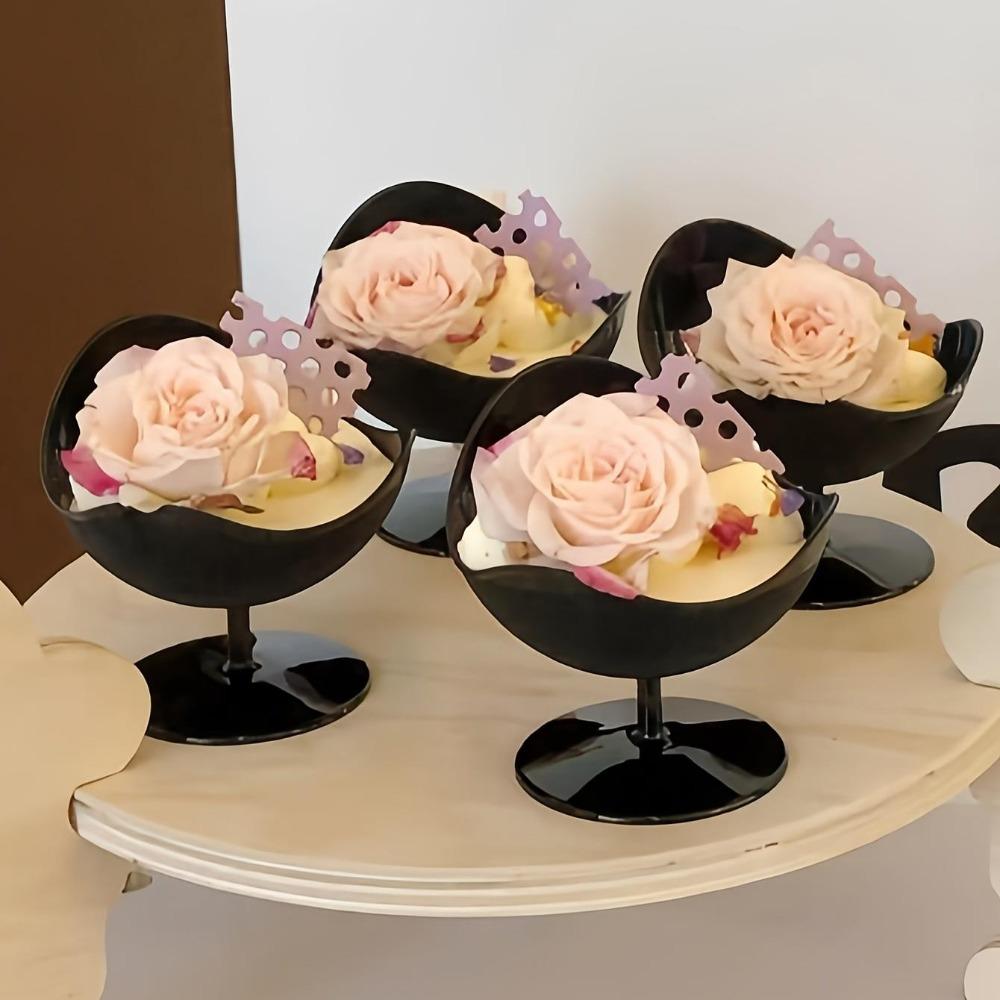 50 шт. Стул-шар Одноразовые пластиковые стаканчики Мини-пластиковые стаканчики для десерта Уникальный дизайн Изящные пластиковые стаканчики для парфе Элегантные стаканчики для десерта Десертные миски