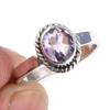 Natural Pink Amethyst Gemstone Handmade 925 Solid Sterling Silver Ring S.6 G2v72