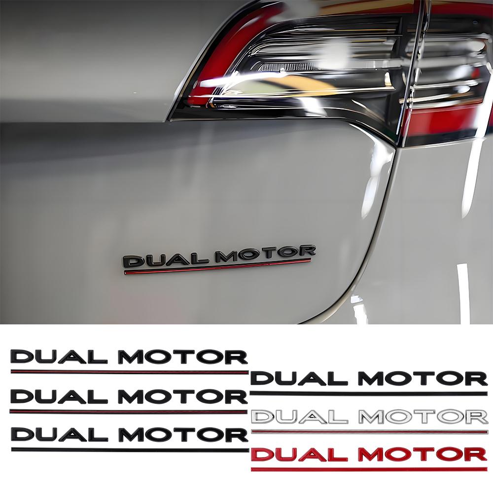Car Original ABS Letter Logo Rear Tailgate Trunk Emblem Stickers For Tesla MODEL 3 MODEL Y SpaceX DUAL MOTOR Model S Model X