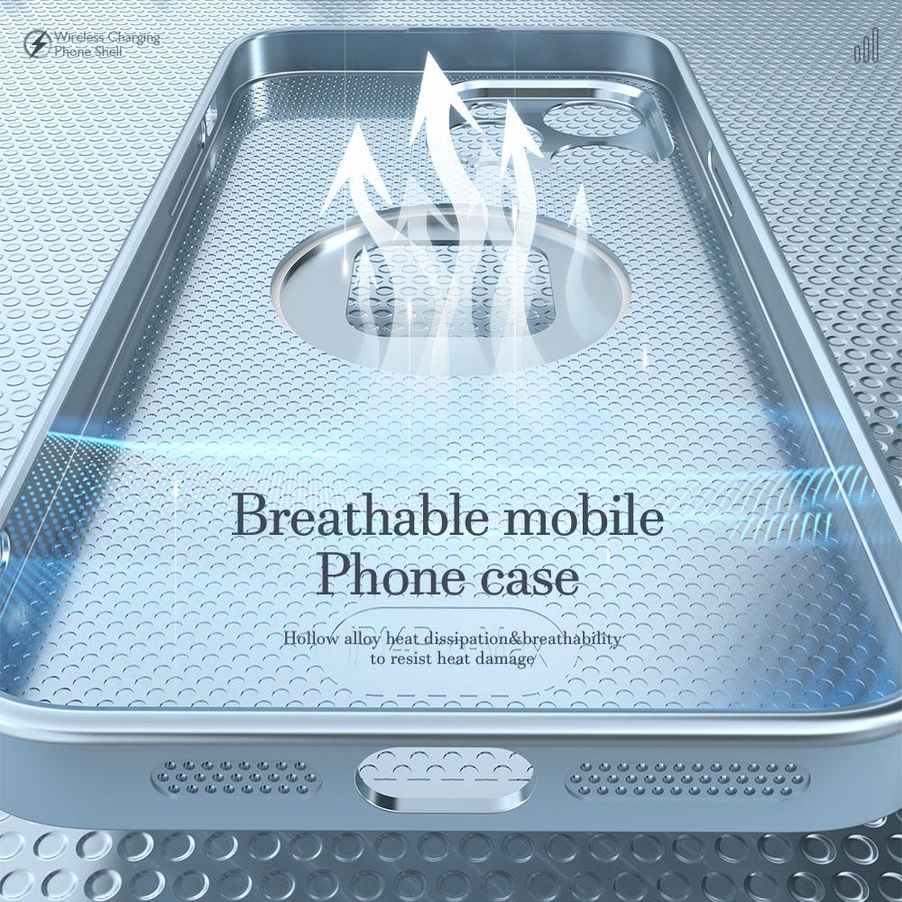 R-JUST SJ55 For iPhone 14 Magnetic Case TPU+PC+Metal Drop-proof Phone Cover Compatible with MagSafe