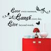 Love Laugh Live Carved Wall Sticker Living Room Wallpaper Decals