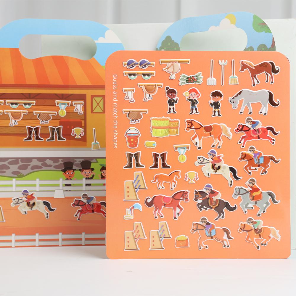 Детская книга с наклейками «Сделай сам», наклейки с пузырьками, наклейки-желе, игрушка, детская портативная многоразовая тихая книга для занятий