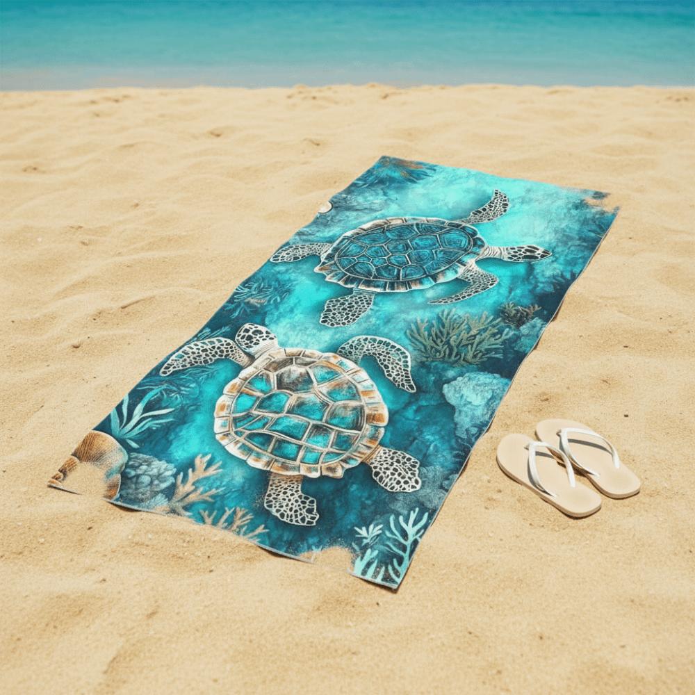 Shore Stylish Swimming Towel Absorbent Beach Blanket Sea Turtle Beach Towel  Summer