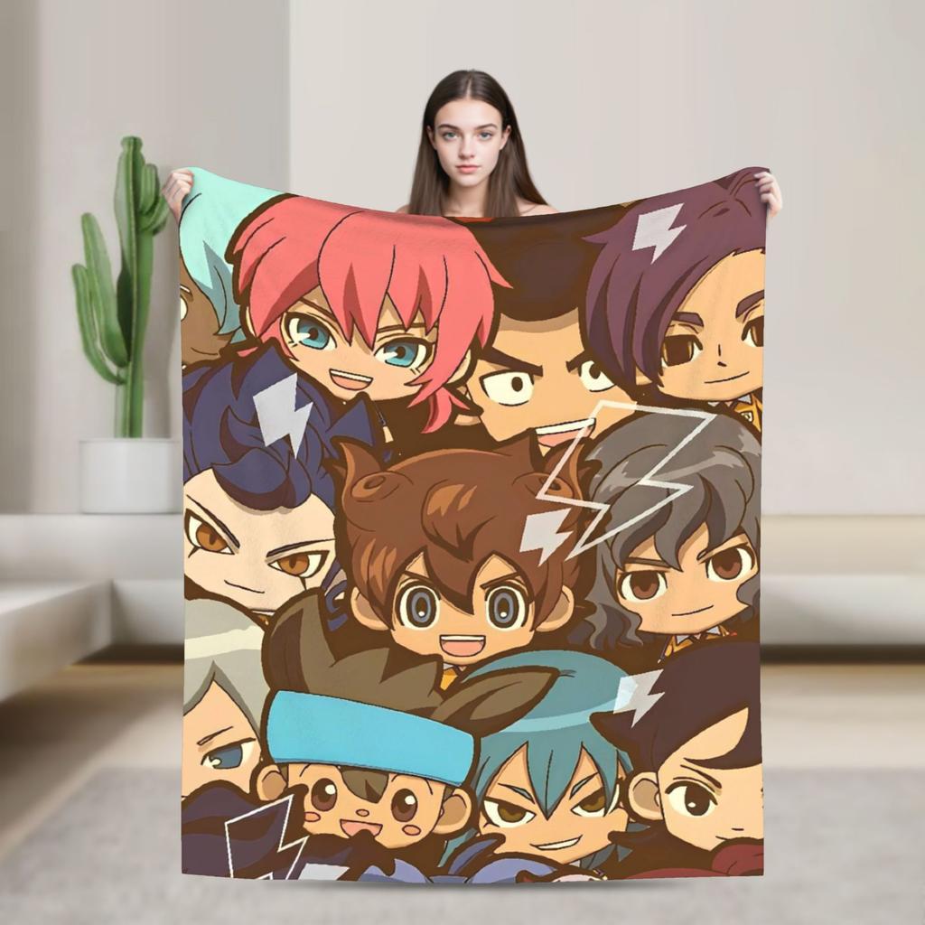 Inazuma Eleven Axel Blaz gouenji Blanket Picnic Flannel Throw Blanket For Couch Bed Super Soft Design Quality Bedspread Gift