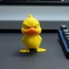Настольная игрушка для снятия стресса, 3D-печатная фигурка желтой утки, забавная статуэтка с живыми выражениями, модная коллекция, милые миниатюрные украшения для