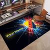 Custom Rug Djurgårdens IF Pattern Print Name Text Soft Non‑Slip Floor Carpet for Home Indoor Decoration