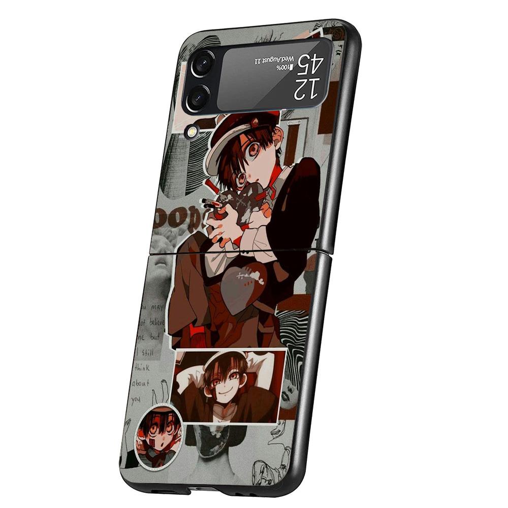 Чехол для телефона Аниме Туалетный мальчик Ханако-кун для Samsung Galaxy Z Flip 7 6 5 4 3 5G Flip7 Flip6 Flip5 Flip4 Flip3 Черный Fundas