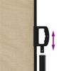 Retractable Side Awning Beige 120 x 600 cm