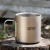 Lixada 550ml Double Wall Titanium Water Cup Tea Cup Coffee Mug for Home Office Outdoor Camping