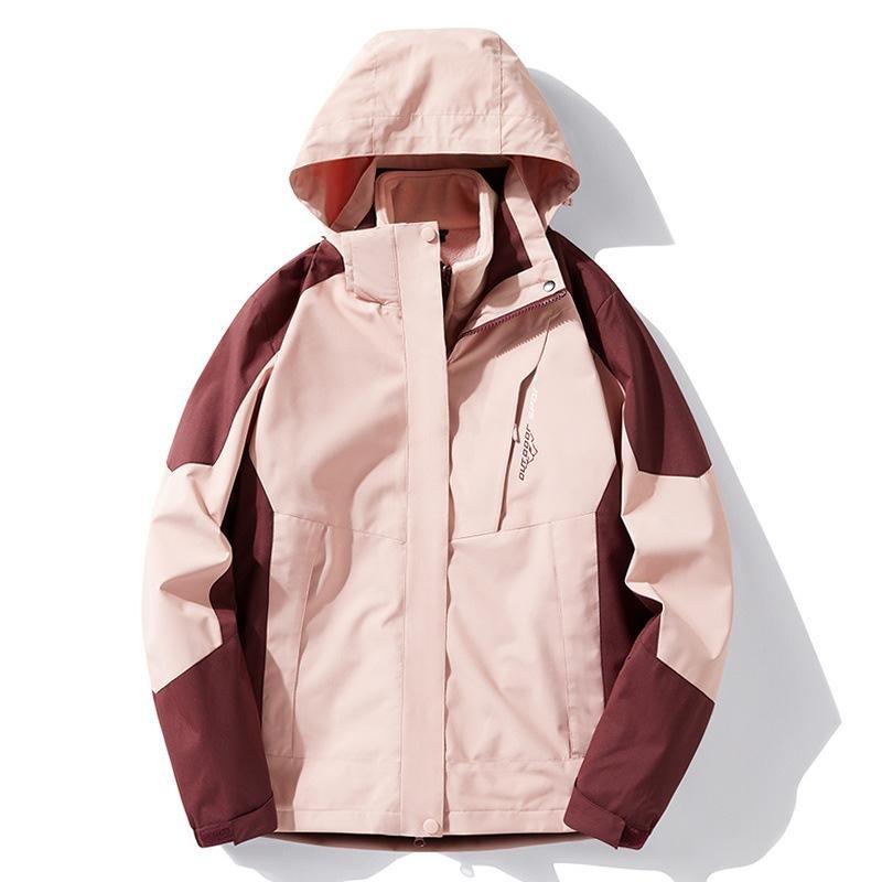 Куртка в горном стиле, осенне-зимняя двухслойная ветрозащитная, водонепроницаемая, дышащая, облегающая куртка для альпинизма, свободная повседневная куртка для пар