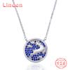 Линдон Стерлингового Серебра 925 Классическое Женское Ожерелье Кулон Циркон Модный Подарок
