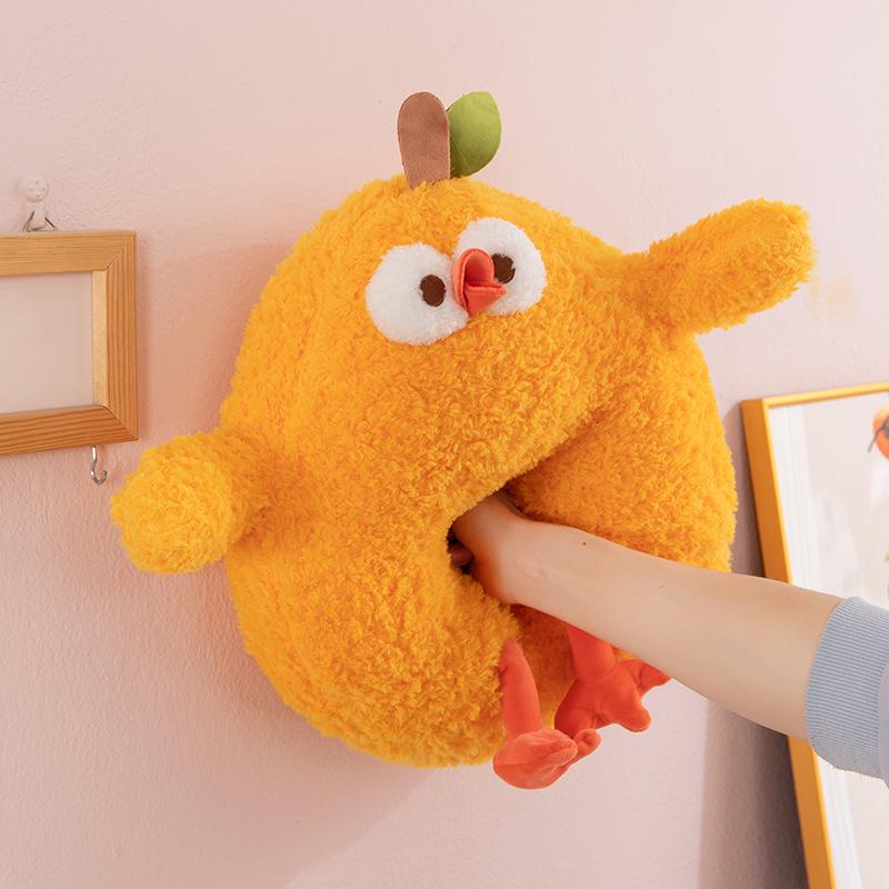 Orange Dumpling Plush: Cute Little Yellow Chicken Doll