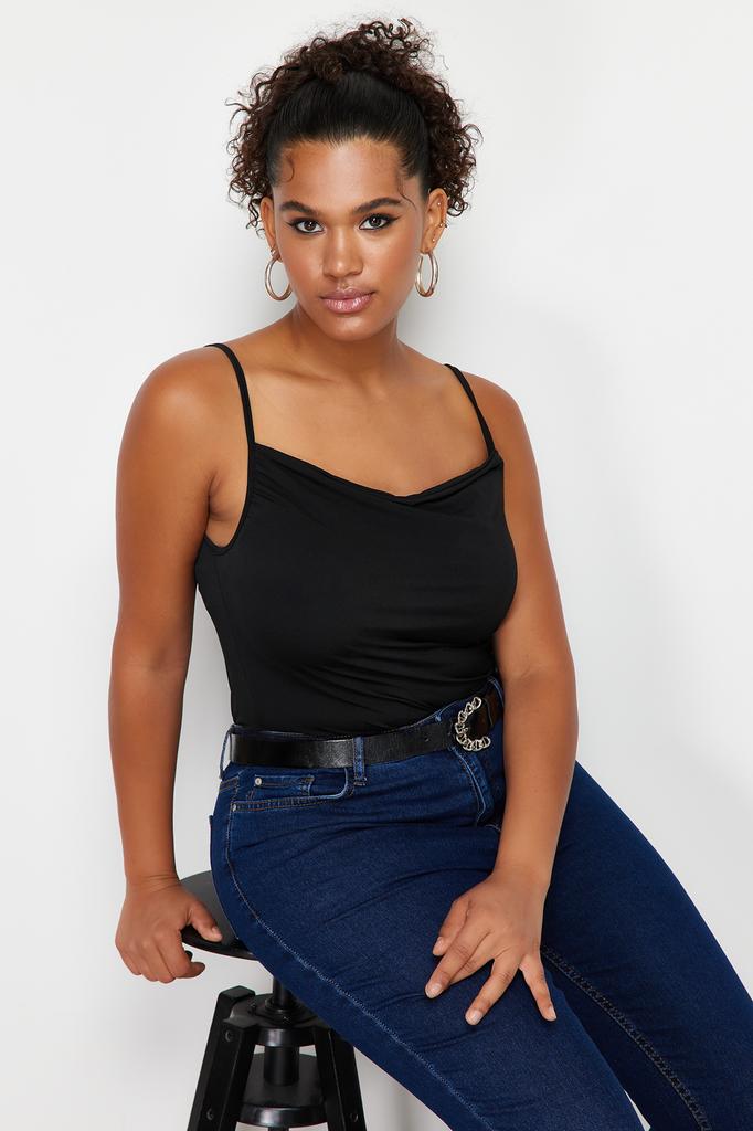 Женская стильная коричневая песчаная трикотажная блузка больших размеров больших размеров