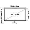 Tripod Projector Screen with Stand 60 inch 16:9 4K HD Projection Screen Stand Wrinkle-Free Height Adjustable Portable Screen for Projector Indoor &