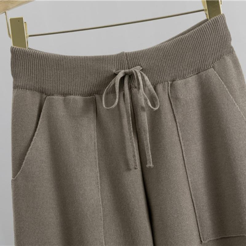 Модный женский комплект из двух предметов: повседневный вязаный клетчатый свитер на весну и осень