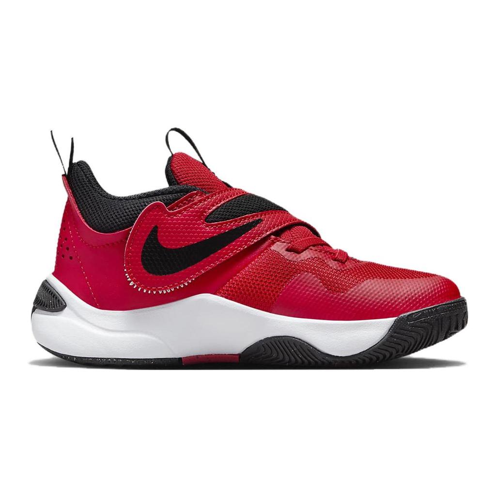 Nike Team Hustle D11 PS University Red Kids Sneakers White Black DV8994-602