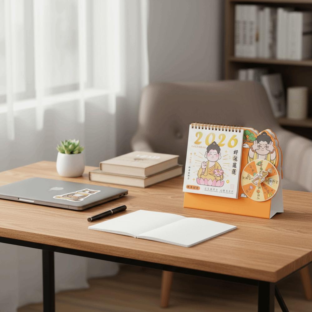Traditional Desktop Calendar Cartoon Chinese Style Calendar Flip Calendar  Birthday Gifts