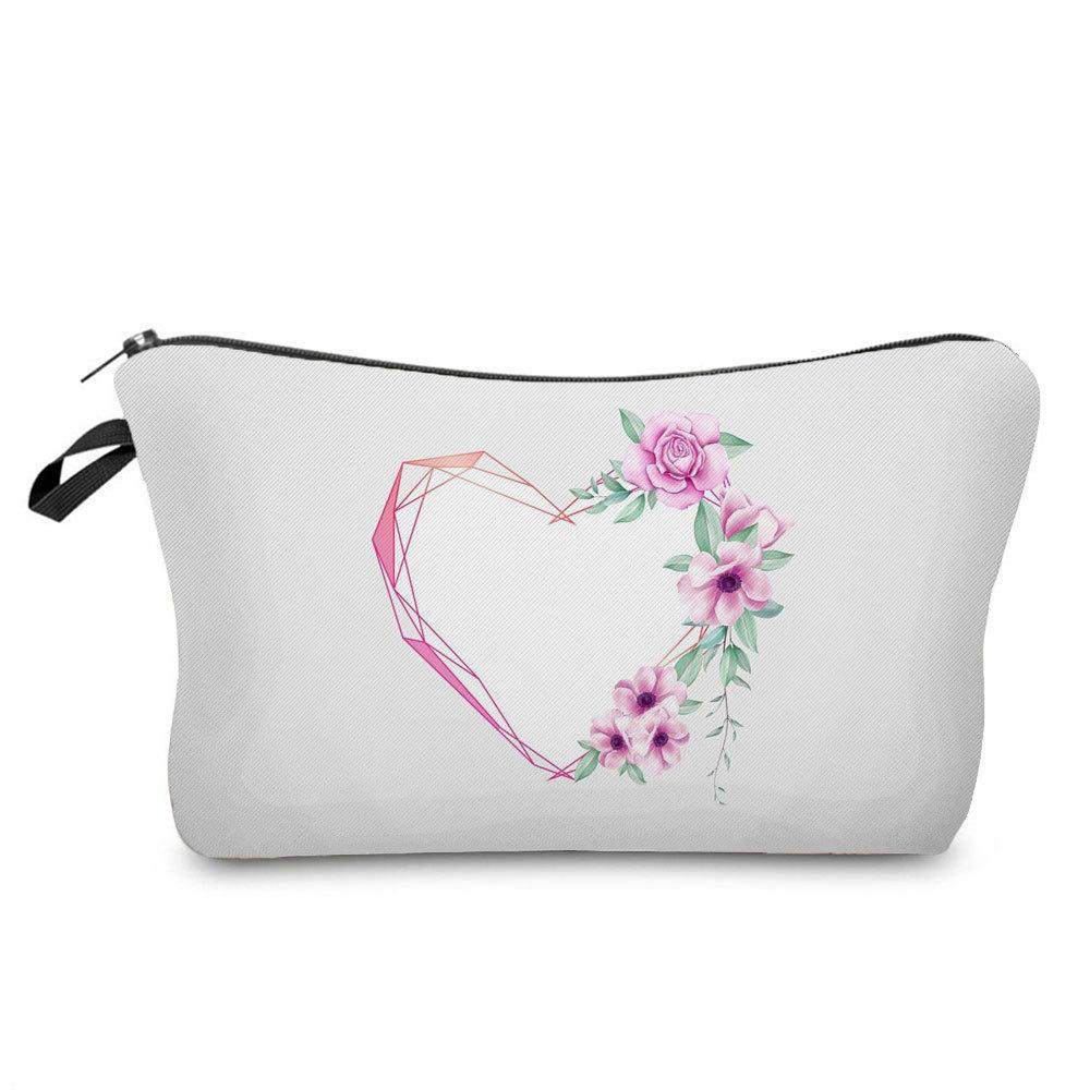 Женская косметичка с принтом Love для организации туалетных принадлежностей, дорожный органайзер для хранения 6385