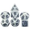 Набор игральных костей Retro DND из 7 многогранных игральных костей для ролевых игр D&D, игральные настольные кубики в комплекте D4 D6 D8 D10 D12 D20 с трубкой