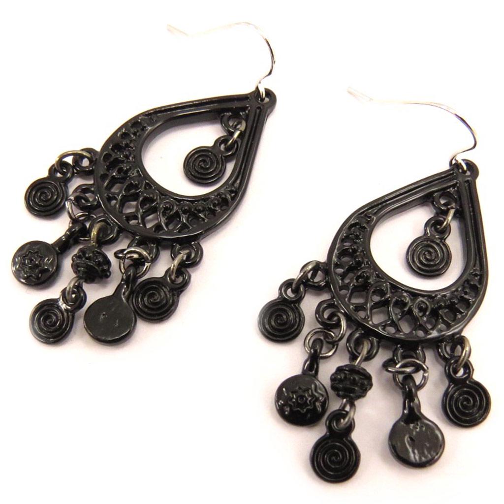 Les Trésors De Lily [L5215] - Дизайнерские серьги 'Carmen' черные
