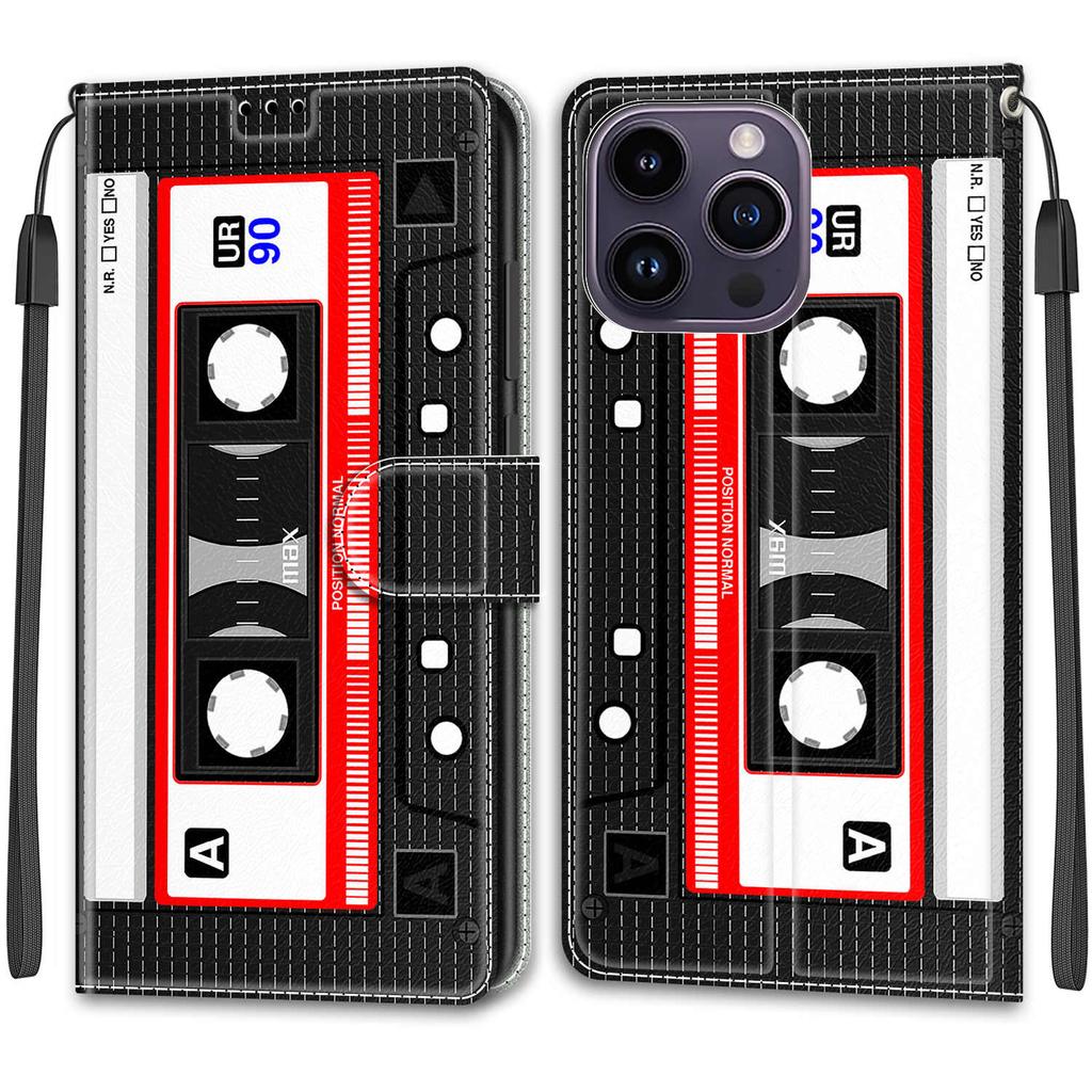 Роскошный окрашенный кожаный чехол-кошелек в стиле книги, защитный чехол для iPhone 16 15 14 13 12 Pro Max 15Pro 16Pro iPhone11