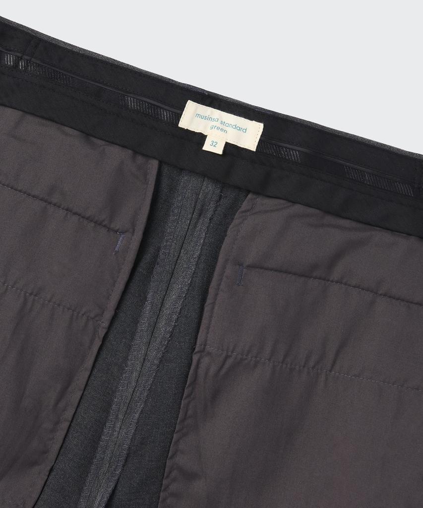 MUSINSA STANDARD Recycled One-Tuck Relaxed Tapered Hidden Banding Crop Slacks 2-Pack