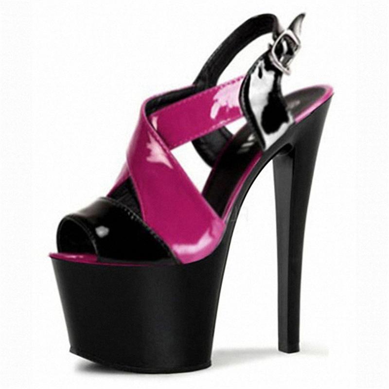 17 см ненавидят высокие каблуки женские водонепроницаемые туфли на шпильках хрустальные модные сандалии