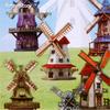 Retro Windmill Sticker Set - Pastoral Journal Decor, 6 Styles