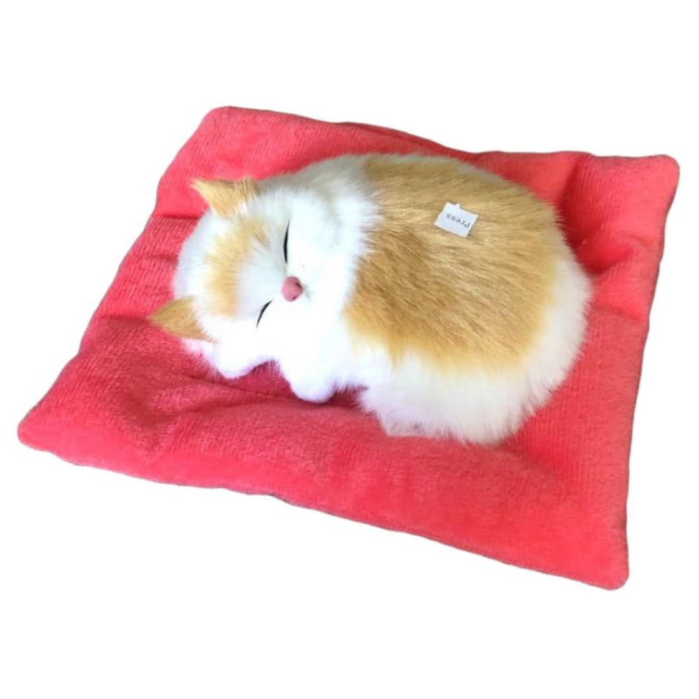 Счастливая игра, реалистичный звук, мяуканье, спящий кот, ребенок в гнезде с активированным углем