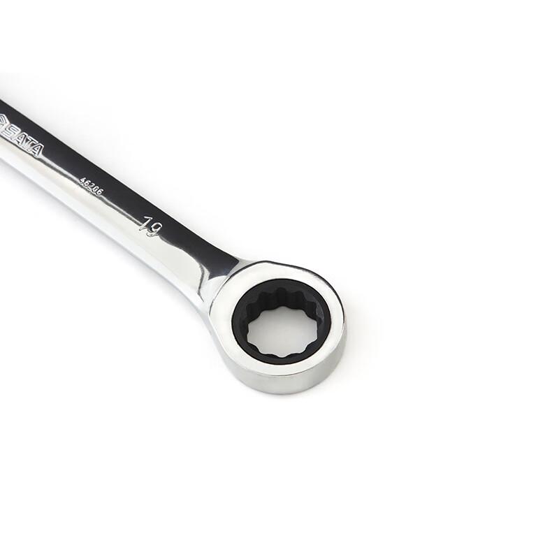 SATA 46207 Fully Polished Double Ring Ratchet Wrench