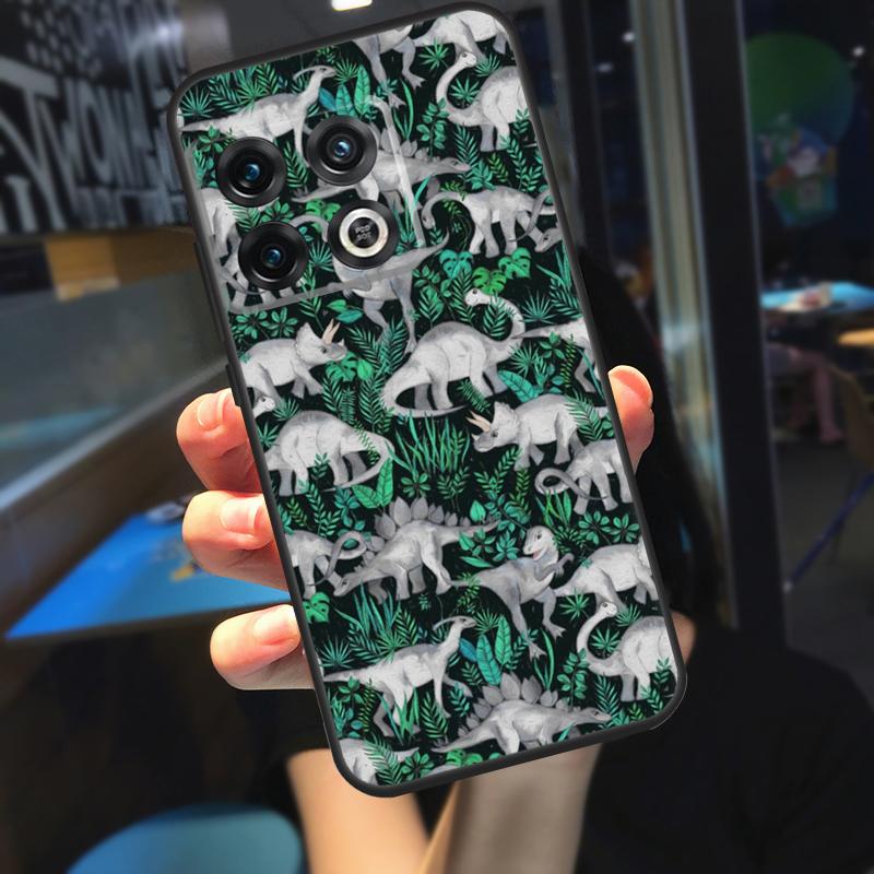 Чехол со скелетом динозавра для OnePlus 10T 8T 9RT 12 13 13R 11 9 10 Pro OnePlus Nord 4 CE 2 3 Lite N20 N30