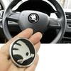 2025 Новый 42 мм Салон автомобиля для SKODA Kodiaq Yeti Rapid Spaceback Fabia 1 2 Karoq Octavia A5 RS Superb Эмблема Руля Наклейка