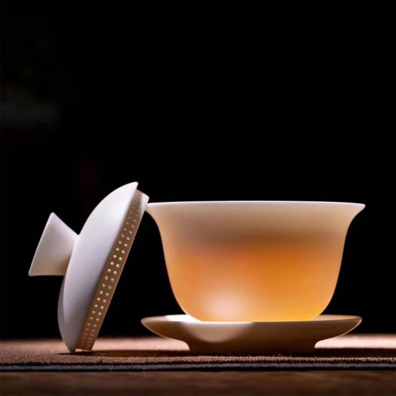 Handun Mutton Fat Jade White Porcelain Gaiwan