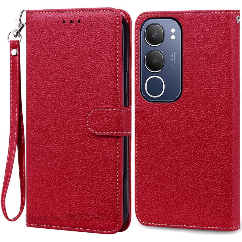 Для Vivo Y19S чехол-книжка кожаный чехол для Vivo Y19S чехол для телефона откидная крышка защитный задний чехол Fundas Shell