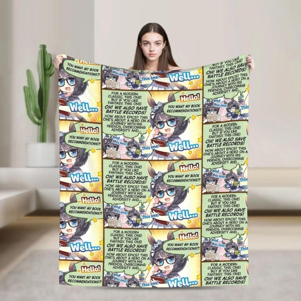 Creek Cheerleading Spirit Uma Musume Pretty Derby Anime Girl Waifu Blanket Soft Spring Bedding Throws for Girls Outdoor Bedsprea