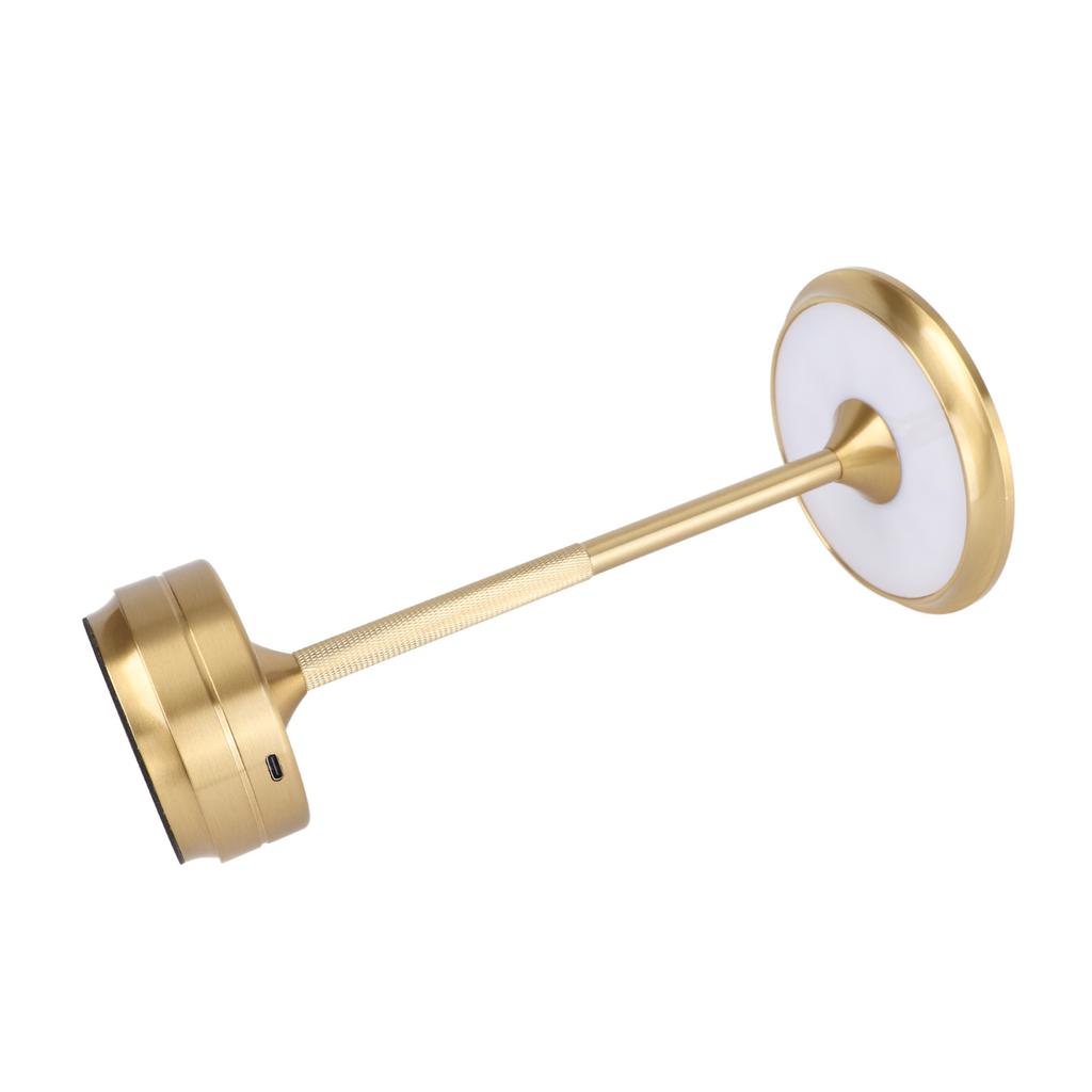 LED Desk Lamp Adjust Brightness 360 Degrees Lighting Quickly Charging Aluminum Table Lamp Gold