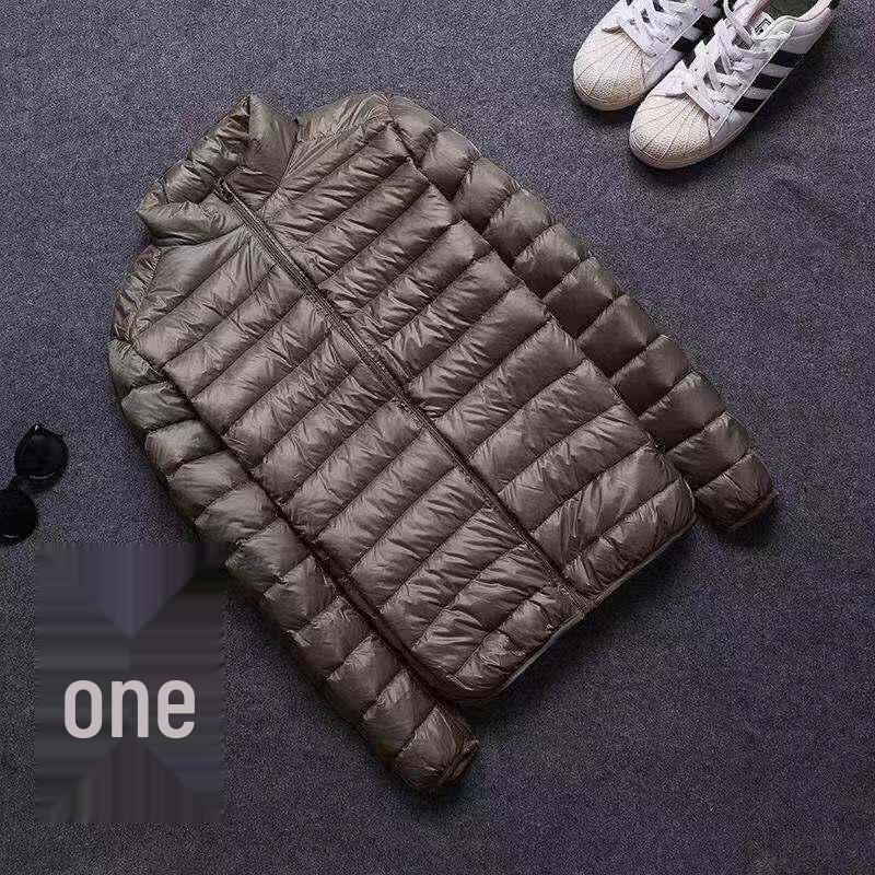 Men's Plus Size Solid Color Lightweight Down Cotton Jacket, Winter 2021 Fashion