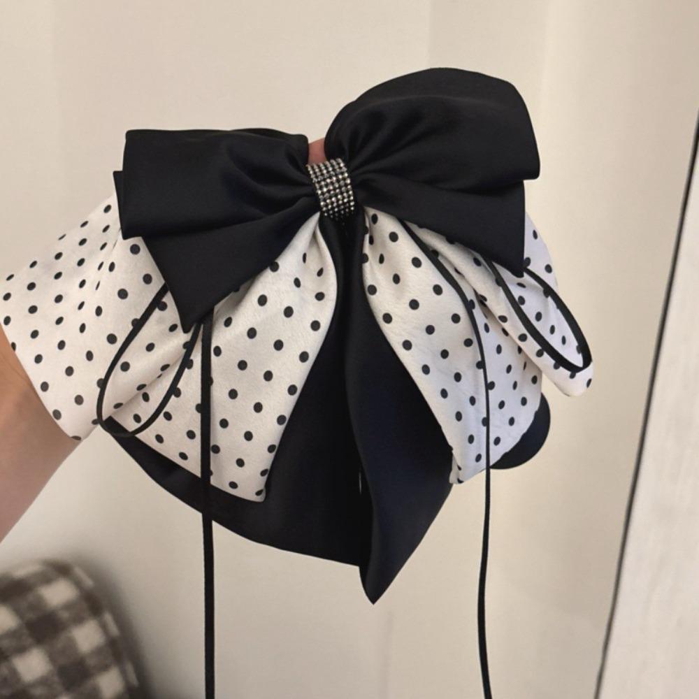 Grab Clip Chiffon Bowknot Hair Clip Floral Flower Hairpin Large Size Bow Ribbon Hair Claw  Travel